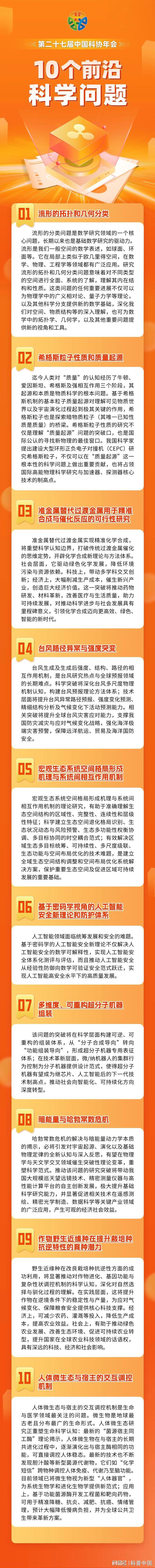 中国科协发布2025年10大前沿科学问题，涉及人工智能、量子计算等领域